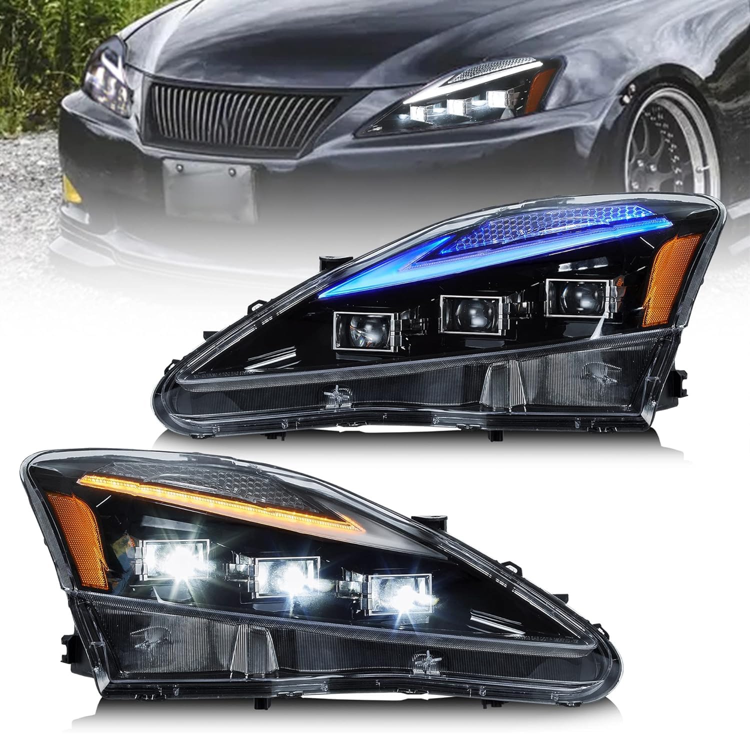 Amazon | VLAND ヘッドライト レクサス IS250 IS350 2006-2012年